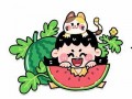 吃瓜设计图动漫,动漫图鉴里的趣味生活